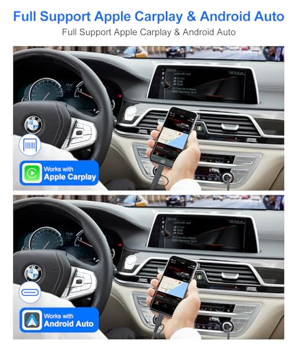 USB to USB C and Lightning Cable Support Apple Carplay & Android Auto