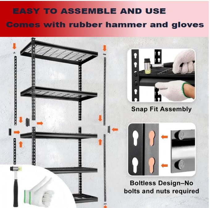 5 Tier Heavy Duty Garage Shelving