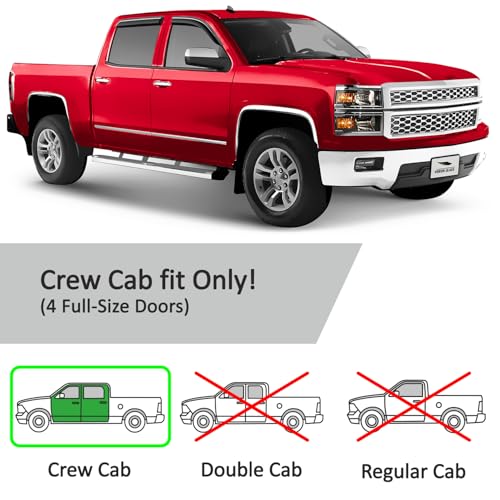Tape on Extra Durable Rain Guards for Trucks Chevrolet