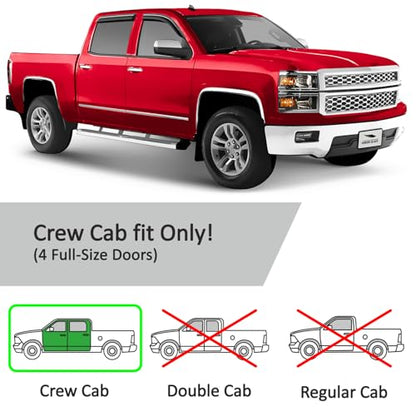 Tape on Extra Durable Rain Guards for Trucks Chevrolet