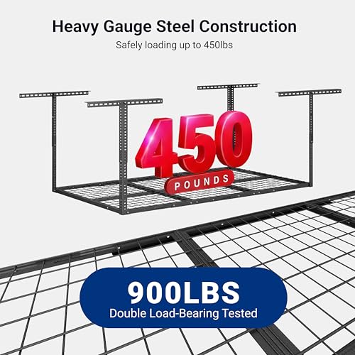 3x6 Overhead Garage Ceiling Storage Rack Adjustable