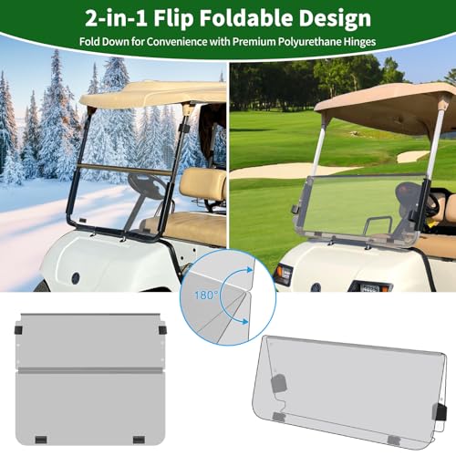 Golf Cart Foldable Windshield 3