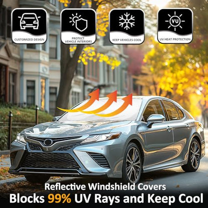 Windshield Sun Shades Custom Fit for Toyota Camry 2007