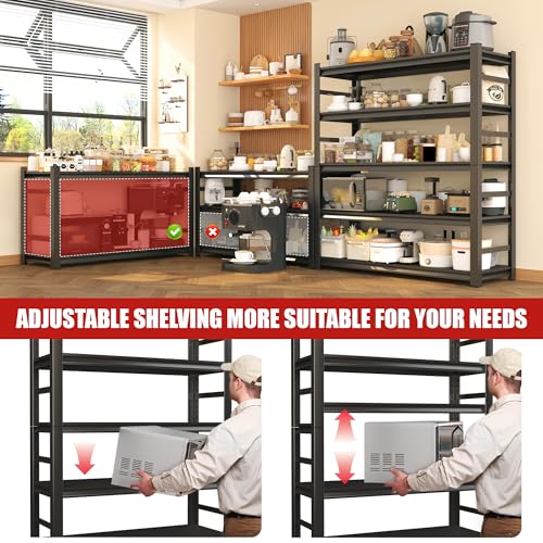 Book Shelf Metal Bookshelves (5 Count)