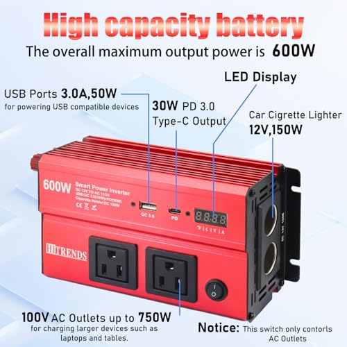 600W Inverter for Car Power Inverters