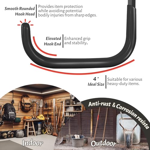 Garage Hooks 4 Inch (6 Count)