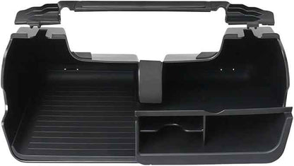 GGCLIMAX Under Screen Storage Organizer Compatible with Tesla Model 3/Y Over Center Console Display Tray ABS+TPE Storage Box with Anti-Skid Design Black/Grey, Dual/Single Storage(Black Single storage)