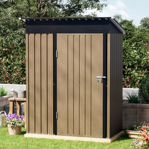 3 x 5 FT Storage Shed with Floor Frame for Backyard