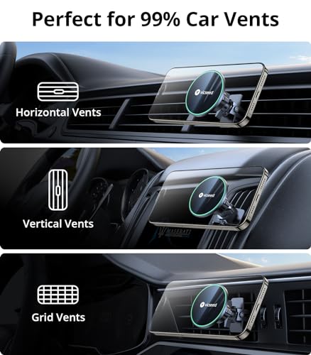 for MagSafe Car Mount [Upgraded Strongest Magnet Power] Magnetic Phone Holder for Car Vent 360 Adjustable Magnetic Car Phone Holder Mount for iPhone 16 Pro Max 15 14 13 12 Plus Mini