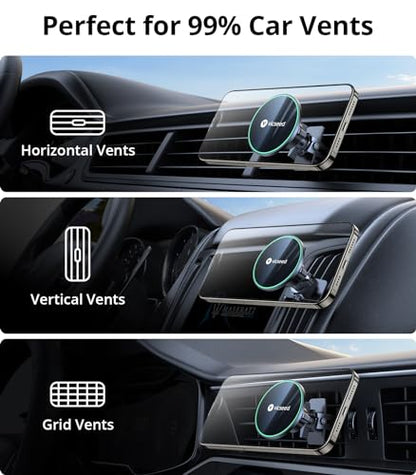 for MagSafe Car Mount [Upgraded Strongest Magnet Power] Magnetic Phone Holder for Car Vent 360 Adjustable Magnetic Car Phone Holder Mount for iPhone 16 Pro Max 15 14 13 12 Plus Mini