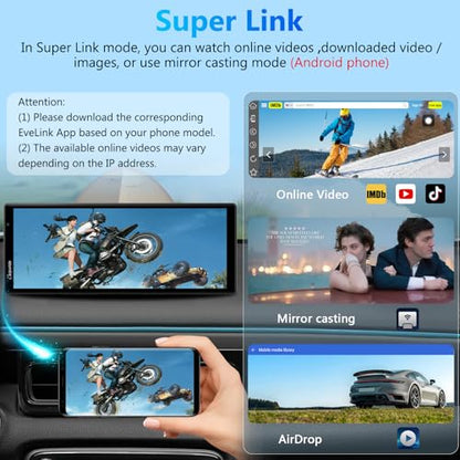 W903S CarPlay Android Auto Screen with 3 Channel Dash Cam