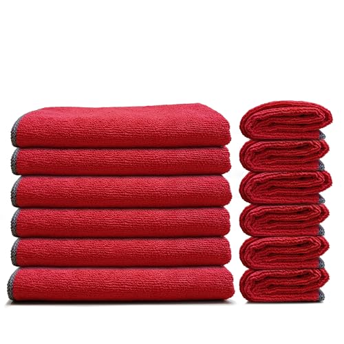 Premium Microfiber Cleaning Cloth 16"x16" (12 Count)