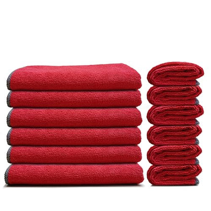 Premium Microfiber Cleaning Cloth 16"x16" (12 Count)