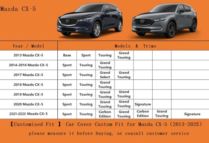 6 Layers Waterproof SUV Car Cover for Mazda CX