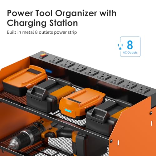 Wall Mount Modular Tool Charging Organizer (7.9 Count)