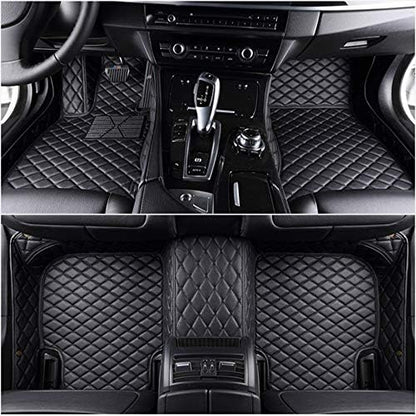 Custom Car Floor Mat Compatible with BMW Mercedes-Benz Toyota Cadillac Lexus Honda Infiniti Nissan Hyundai Kia Audi All Models Cars Sedans SUVs Automotive Mats (Black)