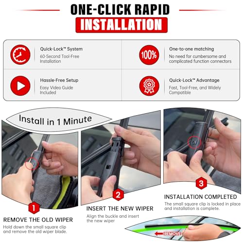 Windshield Wiper Blades Replacement for Audi Q3 2019