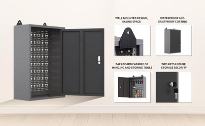 Garage Tool Storage Cabinet Workbench Desk with Wood Top