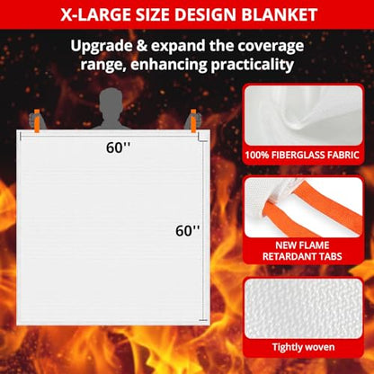 Emergency Fire Blanket for Home (4 Count)