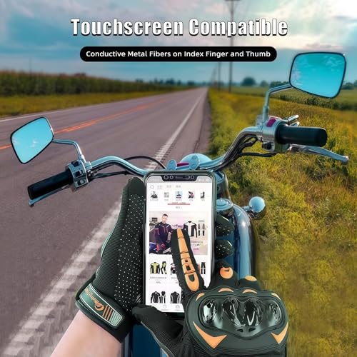 Motorcycle Gloves for Men and Women Touchscreen Guantes Para Motocicleta Hombre for Powersports BMX ATV MTB Motocross Scooter Dirt Bike Riding Gloves Motorcycle Mens Helmets Accessories
