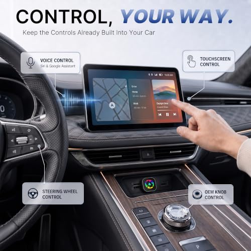 2 in1 Wireless CarPlay Adapter for Apple CarPlay & Android Auto