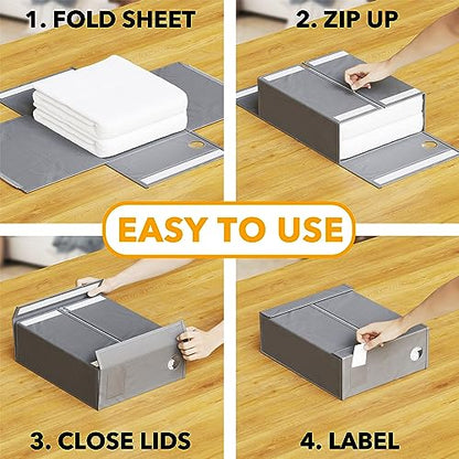 6 Pack Bed Sheet Organizers and Storage