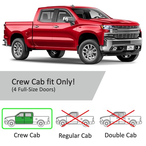 in Channel Extra Durable Rain Guards for Trucks Chevrolet (4 Count)