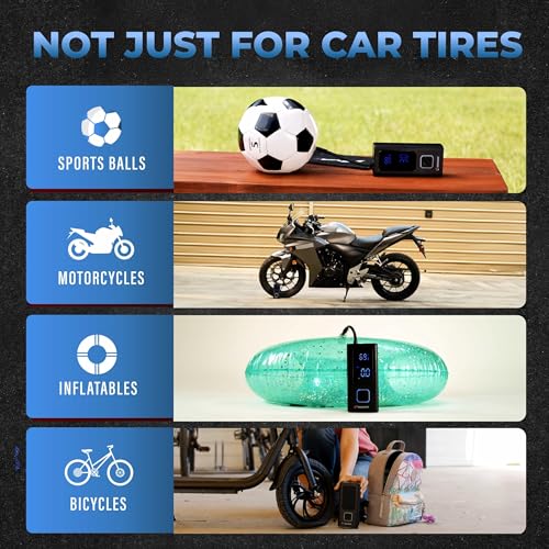 POCKET AIR PRO Tire Inflator Portable Air Compressor by Bullseye Pro for Tires
