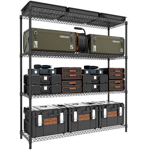 2800LBS 59" W 4 Tiers Storage Shelves Load