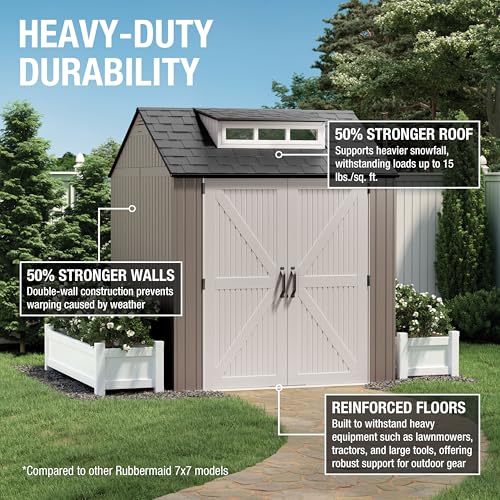 Large Resin Outdoor Storage Shed With Floor