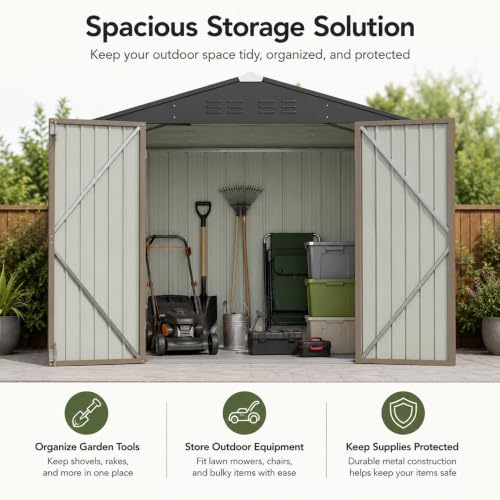 8x6 FT Outdoor Storage Shed