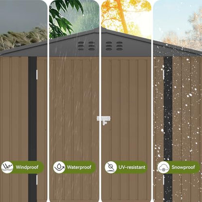 Shed Outdoor Storage Shed Metal (2 Count)