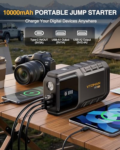 VL3 3000A LiFePO4 Portable Jump Starter for Up to 7L Gas & 5L Diesel