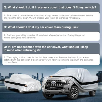 10 Layers Truck Cover Waterproof All Weather Custom Fit Ford Ranger