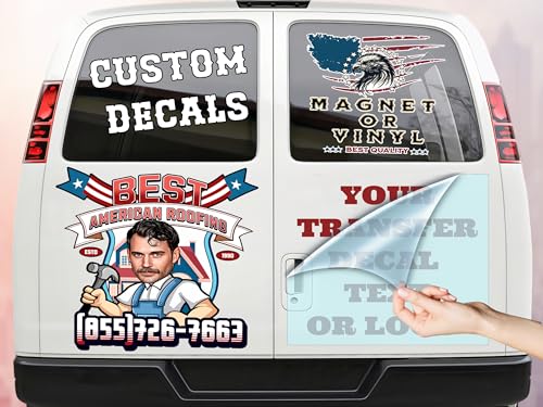 Custom Vinyl Decal or Car Magnet with Personalized Text or Logo