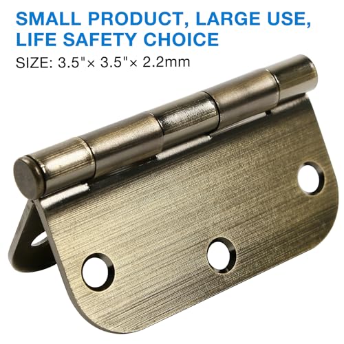 Rounded Door Hinges 3.5" X 3 1