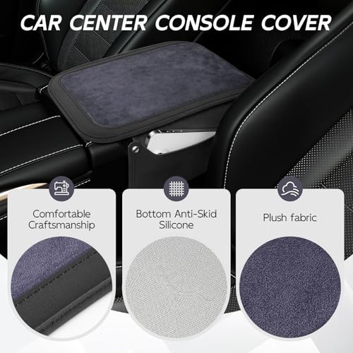 Car Leather Center Console Cover with 2 Storage Bags