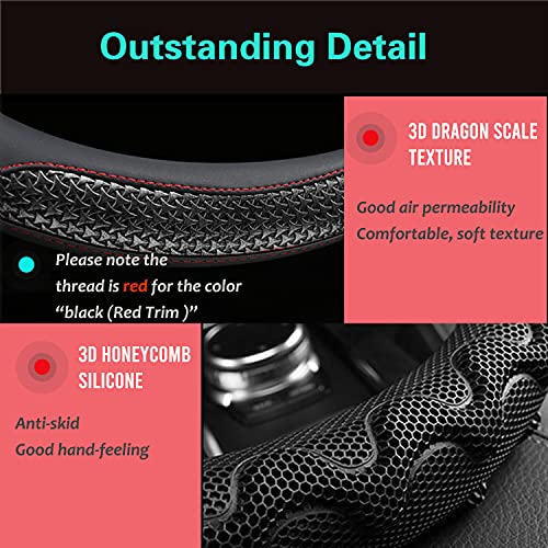 Steering Wheel Cover Great Grip Honeycomb 15In Black