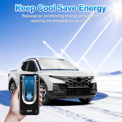 Windshield Sun Shade for Ford F150 2015 2016 2017 2018 2019 2020 Car Window Shades Thicken UV Block and Blackout Privacy Foldable Sunshades 6PCS Accessories Keep Cool Sun Visor Covers (6 Count)