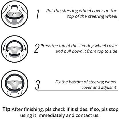 Microfiber Leather Steering Wheel Cover