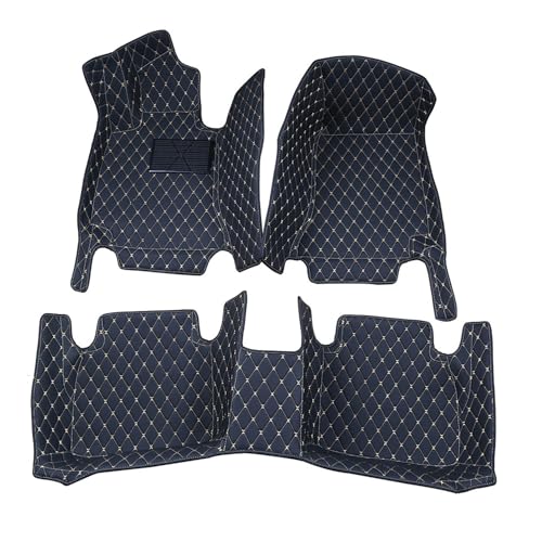 Floor Mats Compatible with Tesla Model Y L 1st & 2nd Row Car Rug Set Custom Fit Heavy Duty