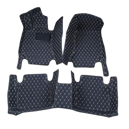 Floor Mats Compatible with Tesla Model Y L 1st & 2nd Row Car Rug Set Custom Fit Heavy Duty