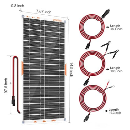 White Portable 10W 12V Solar Car Battery Charger Maintainer