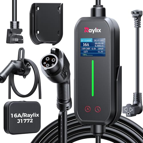 16A Level 1&2 EV Charger with Holder