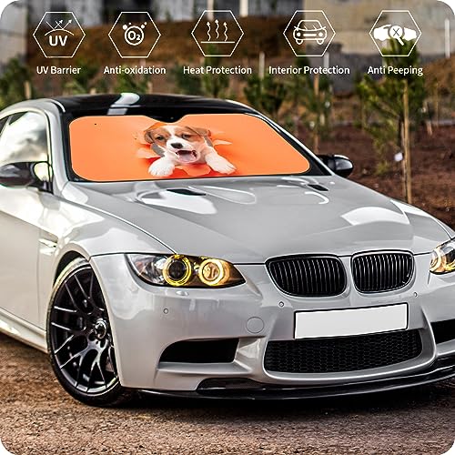 Custom Windshield Sun Shade for Car Personalized Window Sunshades Add Your Photo Logo Text Image Customize Car Sun Visor Foldable UV Ray Sun Protector for Sedans SUV Trucks