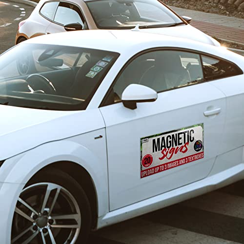 2 Pack Personalized Magnetic Signs for Vehicles