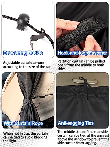 Set of 3 Car Privacy Curtain (3 Count)