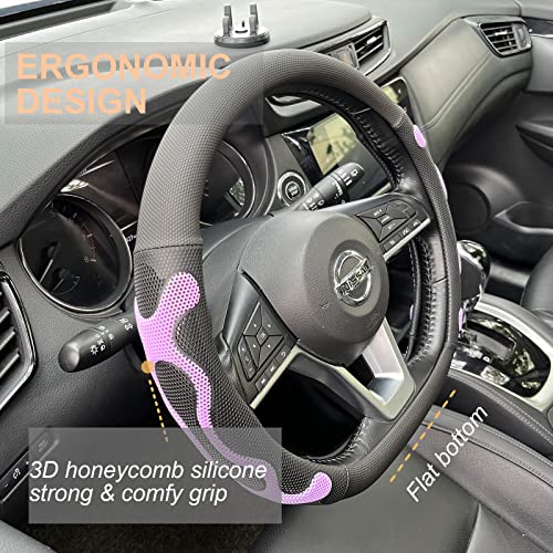 D Shaped Comfy Grip Steering Wheel Cover 14.5
