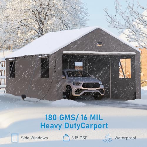 13x25 Heavy Duty Carport Canopy