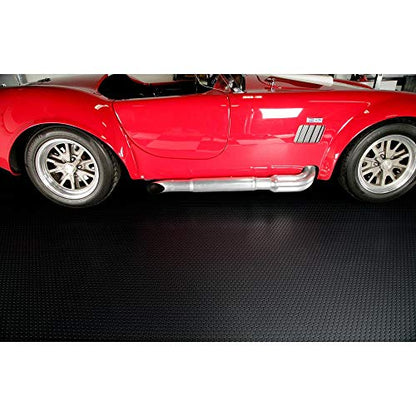 Small Coin Pattern Vinyl Garage Flooring Mat (127.5 Sq Ft)